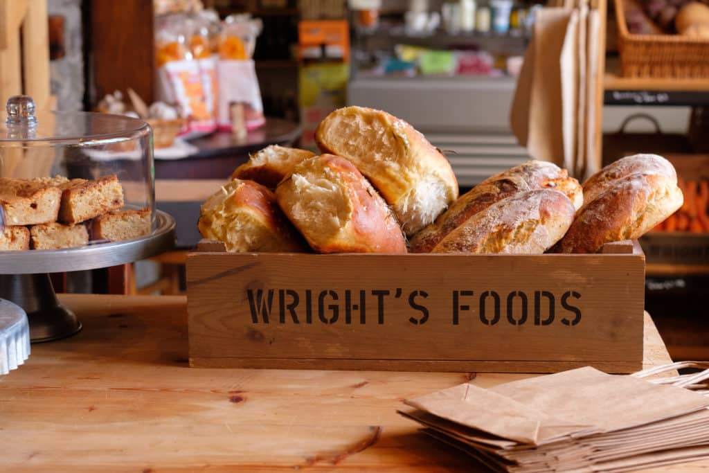 Freshly baked bread at Wright's Food Emporium