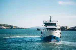 Image of a ferry between islands