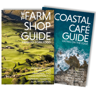 Covers of The Farm Shop Guide and The Coastal Café Guide