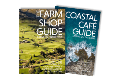 Covers of The Farm Shop Guide and The Coastal Café Guide