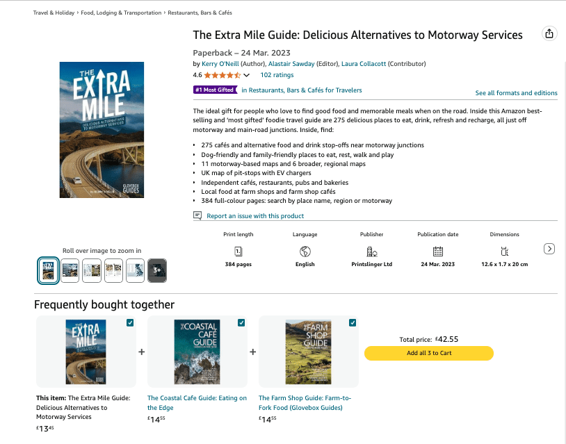 The Extra Mile Guide, showing #1 Most Gifted on Amazon