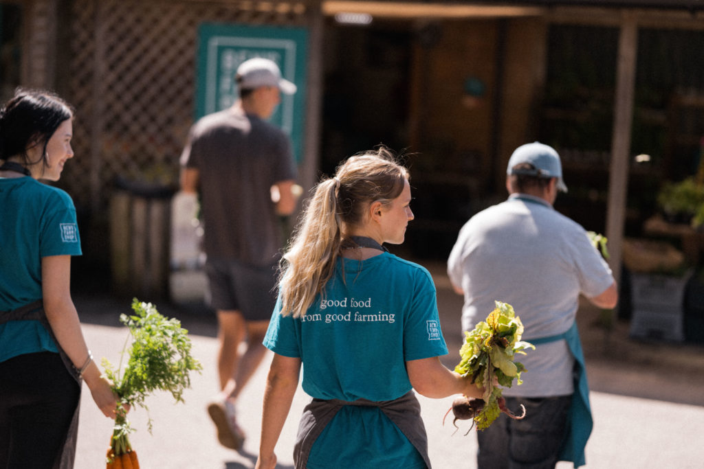 Image of girl with fresh produce (c) Ben's Farm Shop